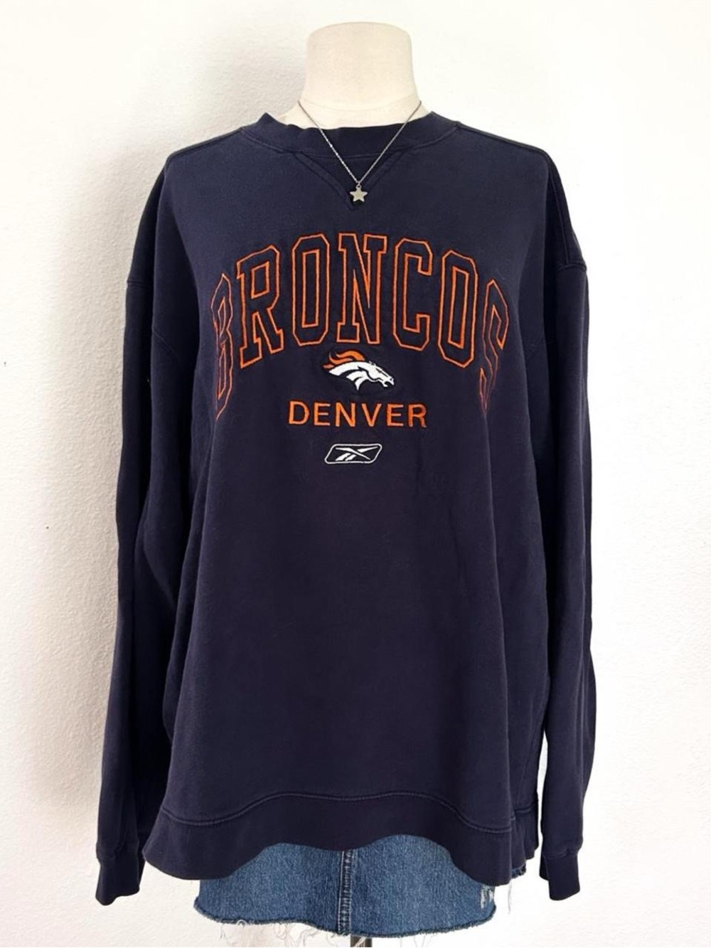broncos crewneck nfl sweatshirt
